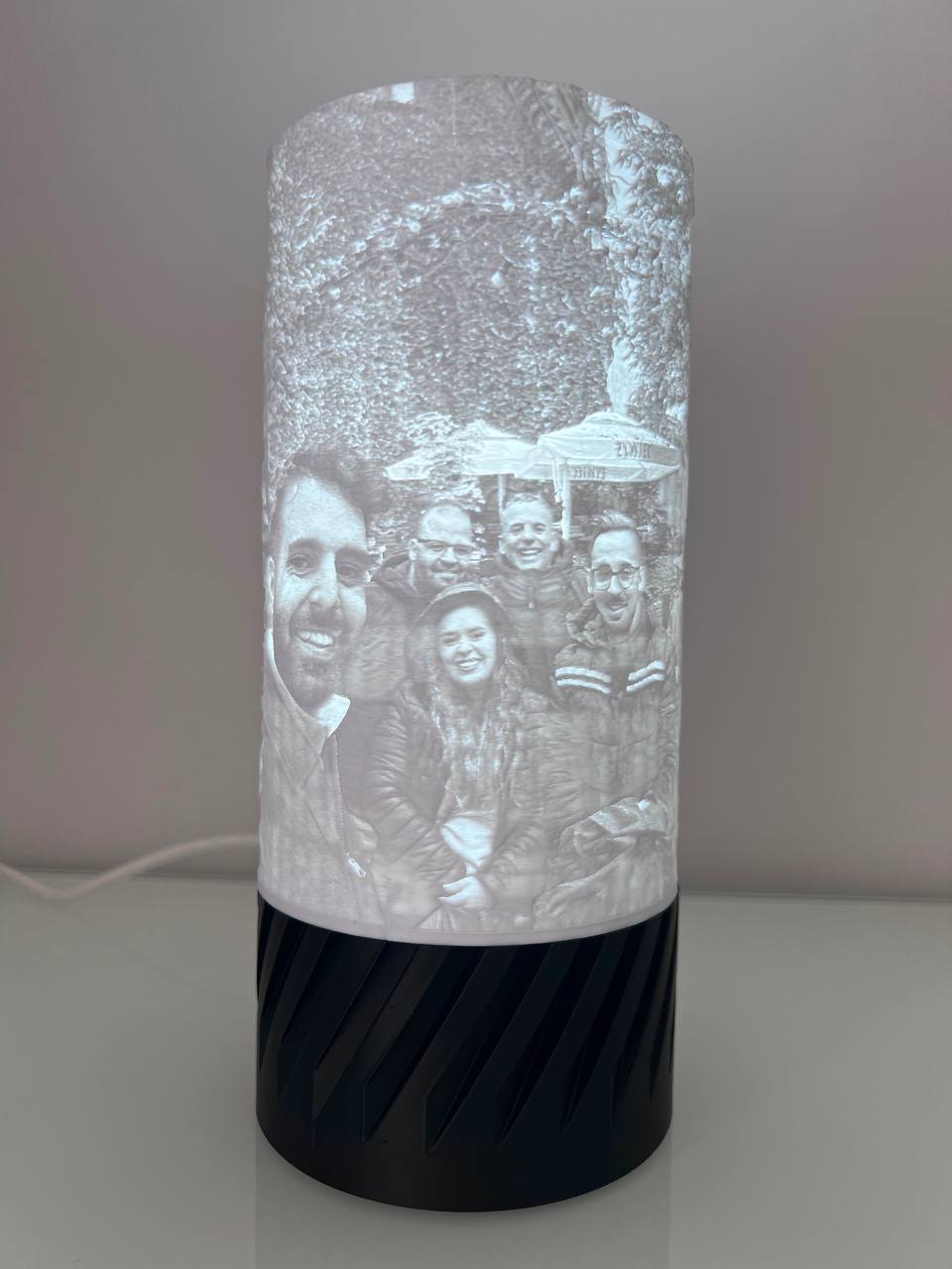 Candeeiro Lithophane Personalizado 2 Fotografias vista 2