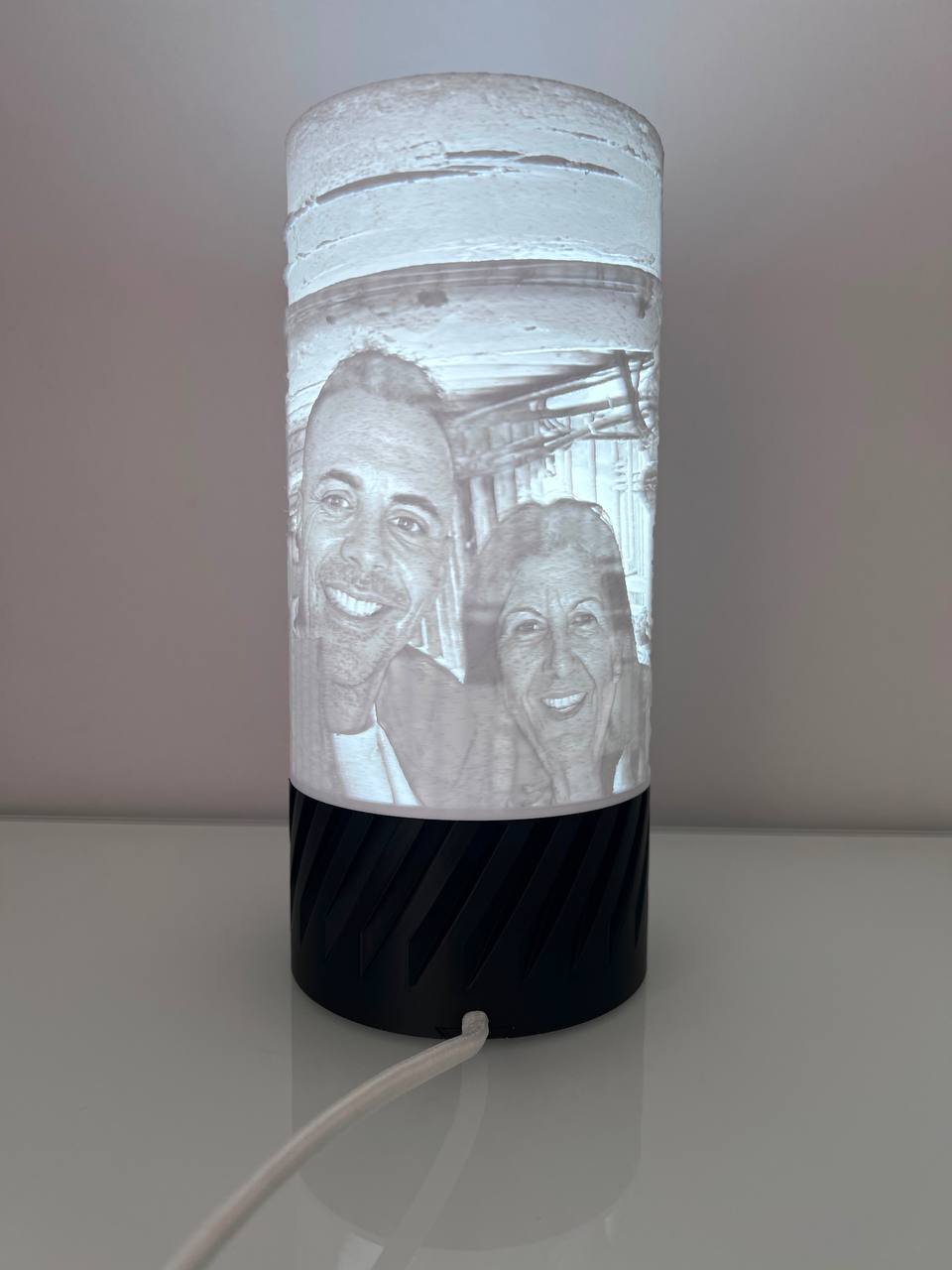 Candeeiro Lithophane Personalizado 2 Fotografias vista 3